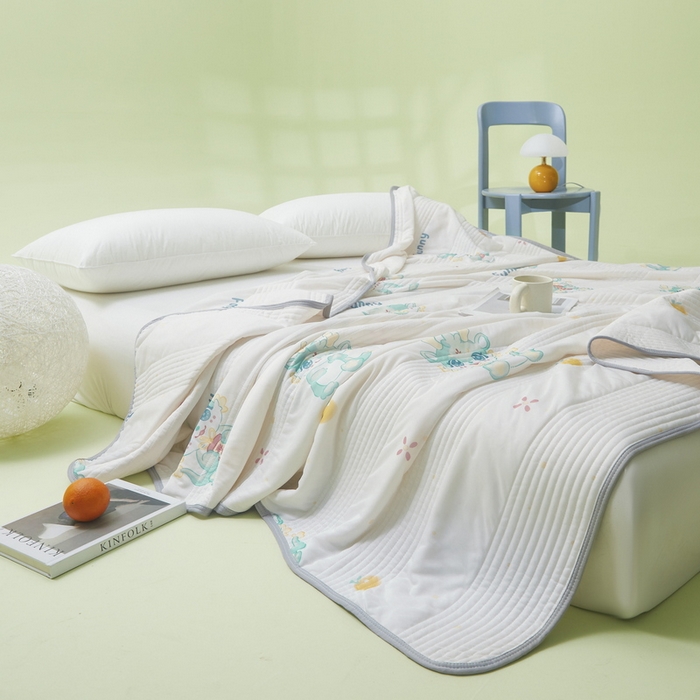 91家纺网 家纺一手货源 找家纺 LIFE.丽芙 2024年新品韩式风凉感丝夏被-跑量 萌龙