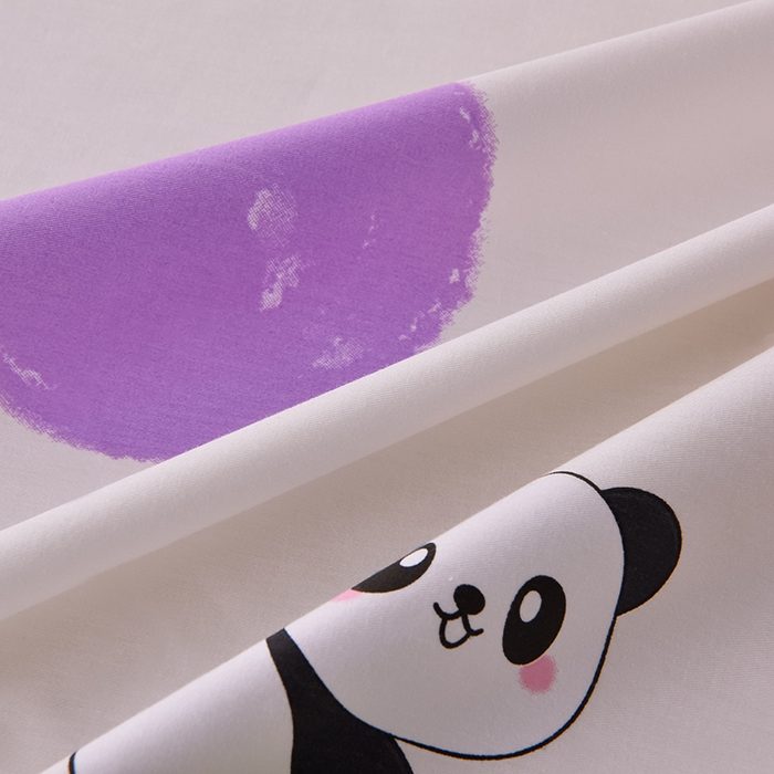 91家纺网 家纺一手货源 找家纺 床笠人家 2025新款全棉印花防水床笠防水隔尿透气印花防水床笠 波点熊猫