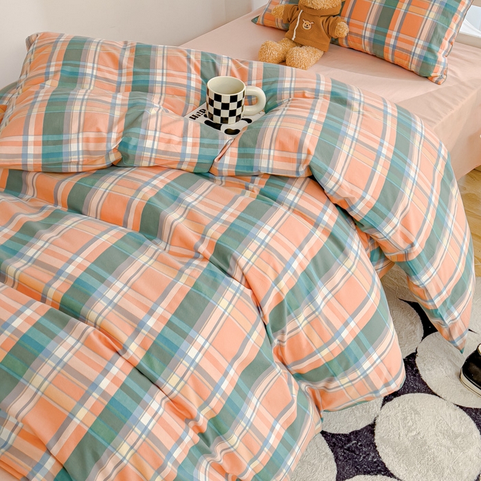 91家纺网 家纺一手货源 找家纺 久典家居 2024新款A类全棉学生款三件套 昭华桔