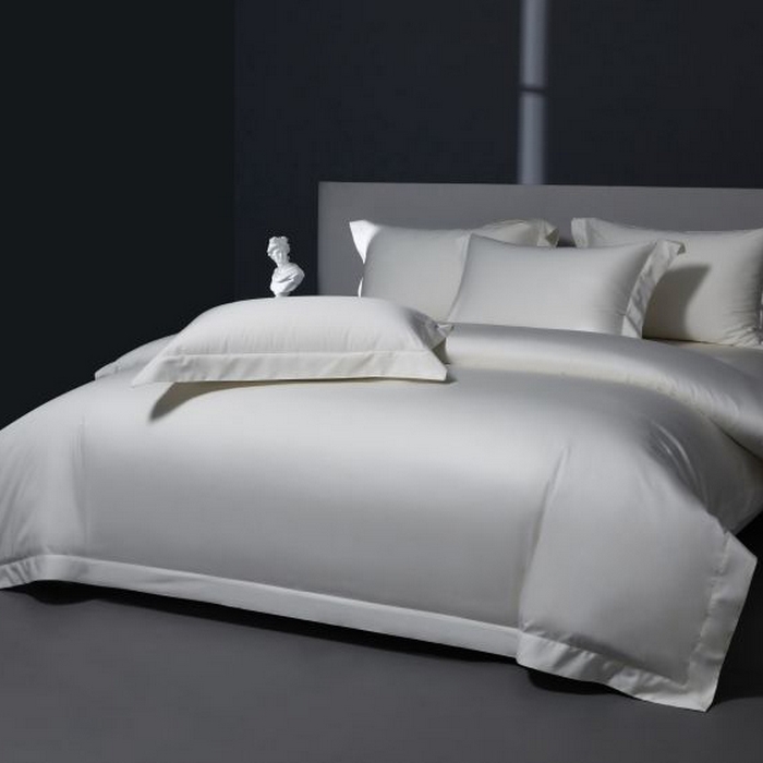 91家纺网 家纺一手货源 找家纺 2024新款定织新布种S120长绒棉四件套-黛西 贵族白