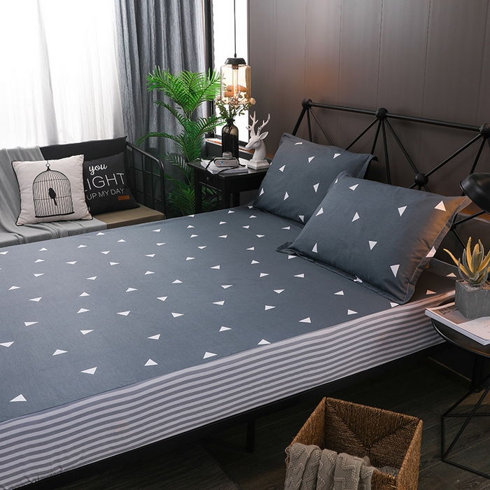 91家纺网 家纺一手货源 找家纺 床笠人家 2025新款全棉印花防水床笠防水隔尿透气-印花防水床笠 首尔之约