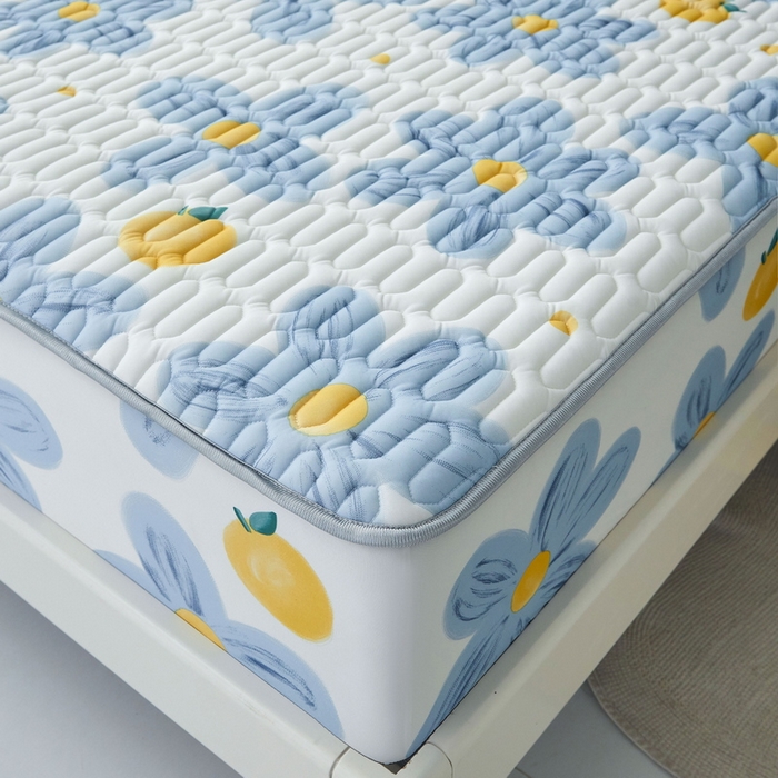 91家纺网 家纺一手货源 找家纺 LIFE.丽芙 2024年新品0.4乳胶凉席加厚床笠款三件套图片一 向阳花