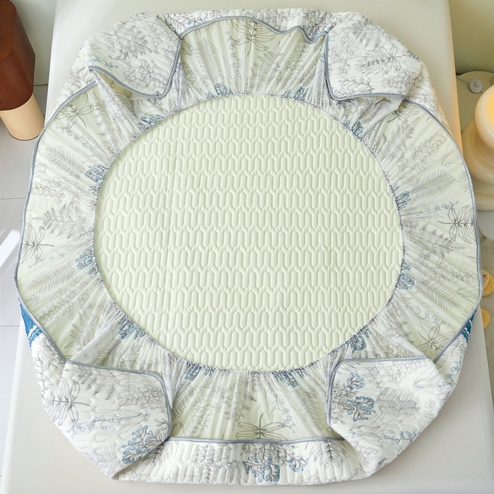 91家纺网 家纺一手货源 找家纺 LIFE.丽芙 2024年新品0.4乳胶凉席加厚床笠款三件套+凉感丝夏被可组合四件套-图片一 格罗