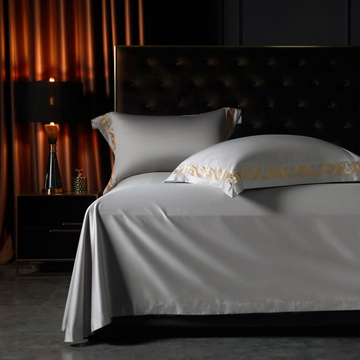 91家纺网 家纺一手货源 找家纺 （总）缔缦 2024新款定织新布种S140重磅刺绣四件套-罗莎