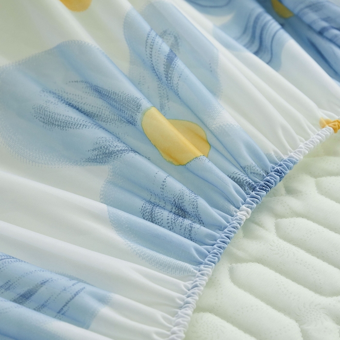 91家纺网 家纺一手货源 找家纺 LIFE.丽芙 2024年新品0.4乳胶凉席加厚床笠款三件套+凉感丝夏被可组合四件套-图片一 向阳花