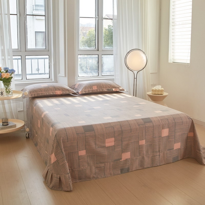 91家纺网 家纺一手货源 找家纺 金纱玉纺家纺 2024新款加厚AB版四件套奥莱-灰