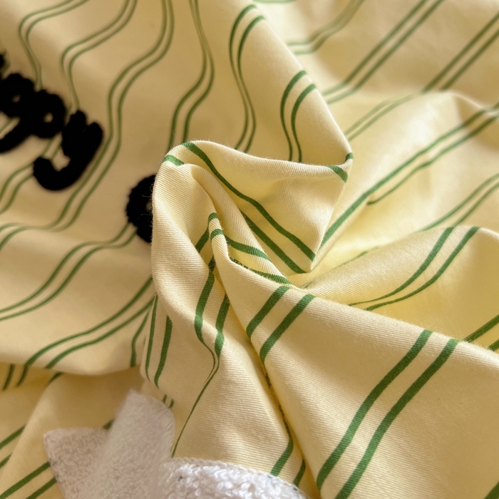 91家纺网 家纺一手货源 找家纺 呗旺鹿 2024新款小清新全棉四件套毛巾绣四件套纯棉四件套 蘑菇小兔