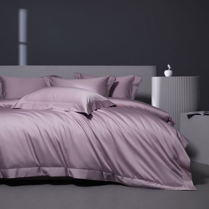 91家纺网 家纺一手货源 找家纺 2024新款定织新布种S120长绒棉四件套-黛西 熏衣紫