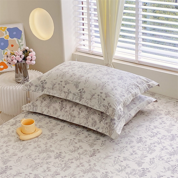 91家纺网 家纺一手货源 找家纺 宝齐莱家纺 2024新款13372全棉印花系列单品枕套 动物之森