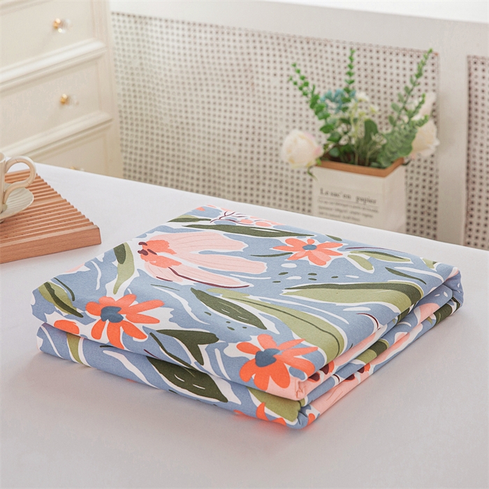 91家纺网 家纺一手货源 找家纺 金泰莱 2025新款原棉全棉老粗布凉席三件套全棉床单纯棉床单软凉席 唯美