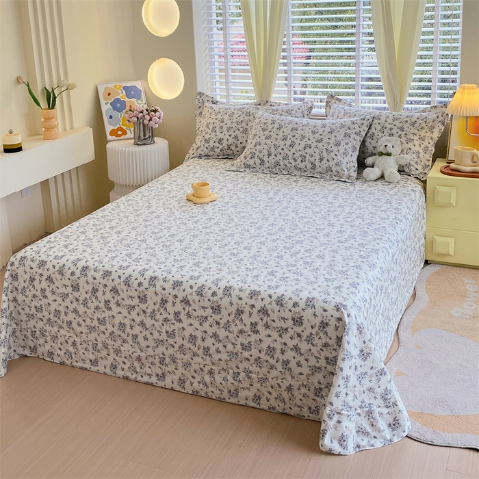 91家纺网 家纺一手货源 找家纺 宝齐莱家纺 2024新款13372全棉印花四件套单品系列-床单 春风里