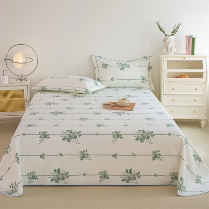 91家纺网 家纺一手货源 找家纺 （总）金泰莱 2025新款原棉全棉老粗布凉席三件套全棉床单纯棉床单软凉席