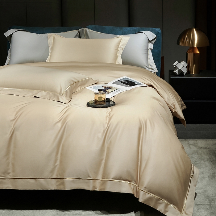 91家纺网 家纺一手货源 找家纺 榻尚家居 2024新款亲肤舒适海岛棉四件套--魅 魅-香槟