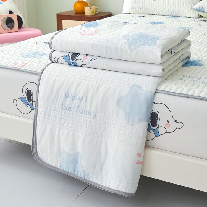 91家纺网 家纺一手货源 找家纺 LIFE.丽芙 2024年新品0.4乳胶凉席加厚床笠款三件套+凉感丝夏被可组合四件套-图片一 帕恰狗