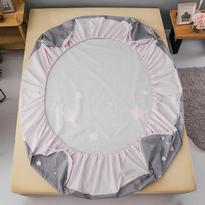 91家纺网 家纺一手货源 找家纺 床笠人家 2025新款全棉印花防水床笠防水隔尿透气-印花防水床笠 浪漫星空