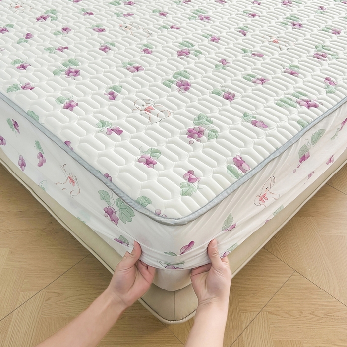 91家纺网 家纺一手货源 找家纺 LIFE.丽芙 2024年新品0.4乳胶凉席加厚床笠款三件套图片二 葡萄园