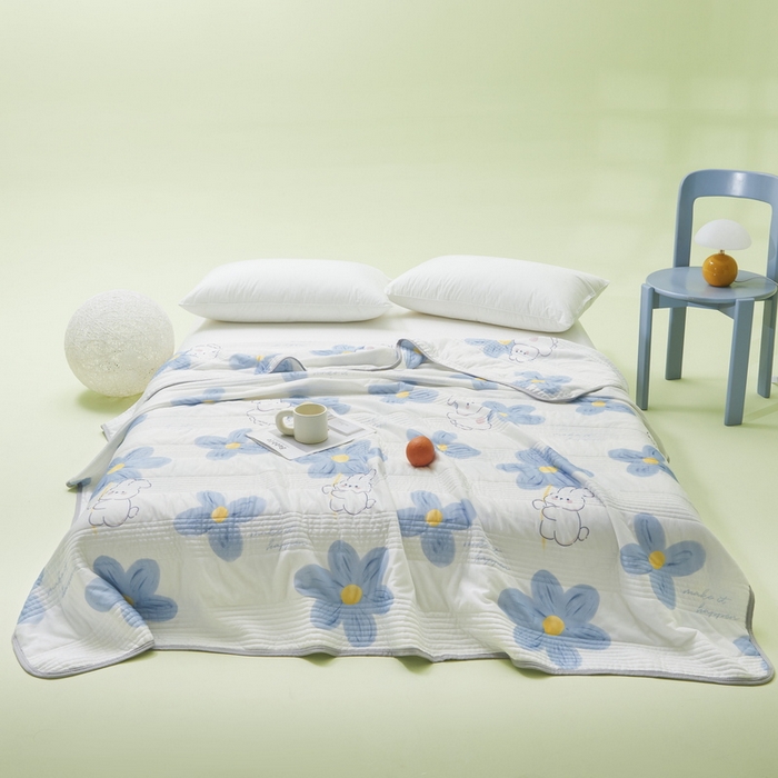 91家纺网 家纺一手货源 找家纺 LIFE.丽芙 2024年新品韩式风凉感丝夏被-跑量 邻家小兔