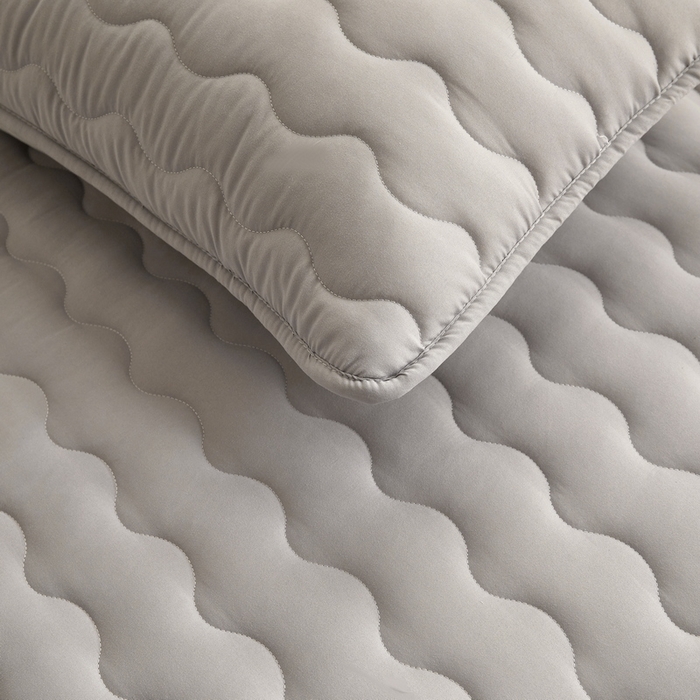 91家纺网 家纺一手货源 找家纺 LIFE.丽芙 2024新款原棉夹棉枕套-四季款 深灰