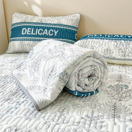 91家纺网 家纺一手货源 找家纺 （总）LIFE.丽芙 2024年0.4乳胶凉席加厚条席款三件套＋凉感丝夏被可组合四件套图片二