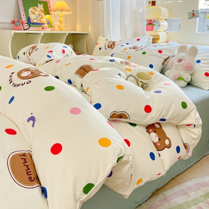 91家纺网 家纺一手货源 找家纺 （总）贝扬思 2024新款水洗皱皱纱简约款四件套