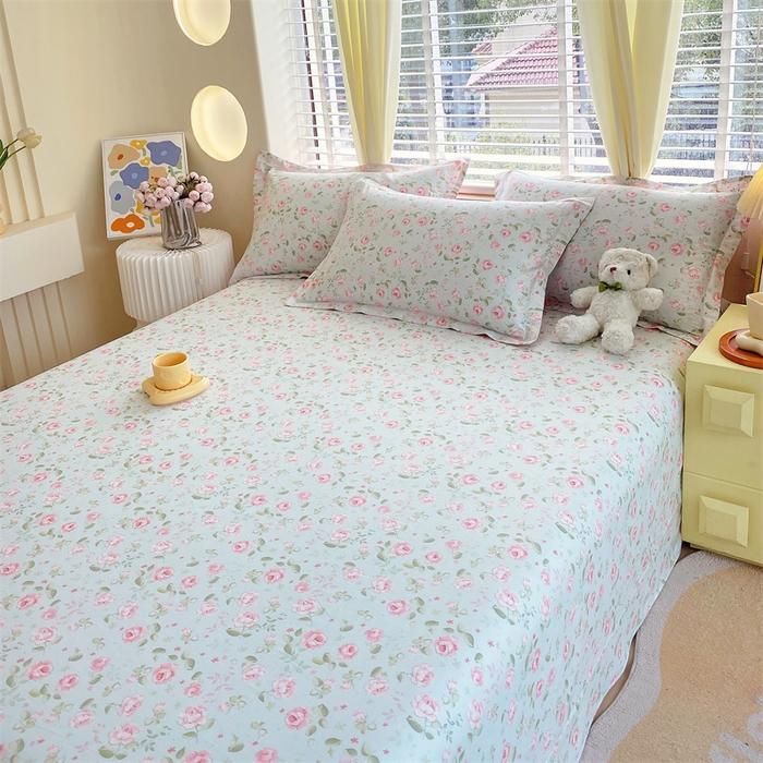 91家纺网 家纺一手货源 找家纺 宝齐莱家纺 2024新款13372全棉印花四件套单品系列-床单 芬芳