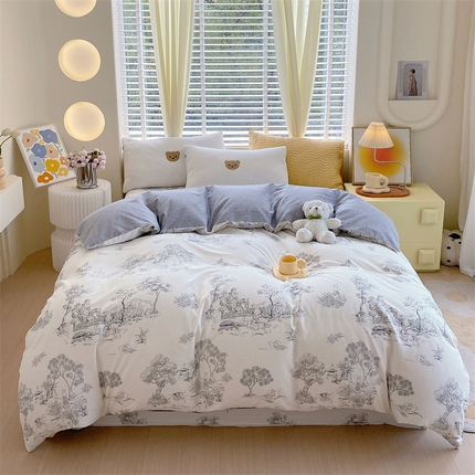 91家纺网 家纺一手货源 找家纺 （总）宝齐莱家纺 2024新款13372全棉印花系列单品被套