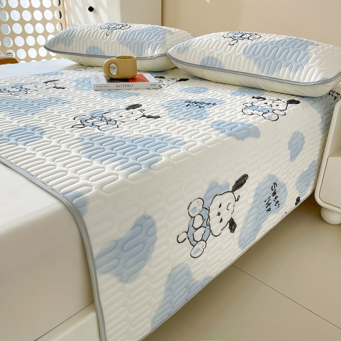 91家纺网 家纺一手货源 找家纺 LIFE.丽芙 2024年0.4乳胶凉席加厚条席款三件套＋凉感丝夏被可组合四件套图片二 皮皮狗