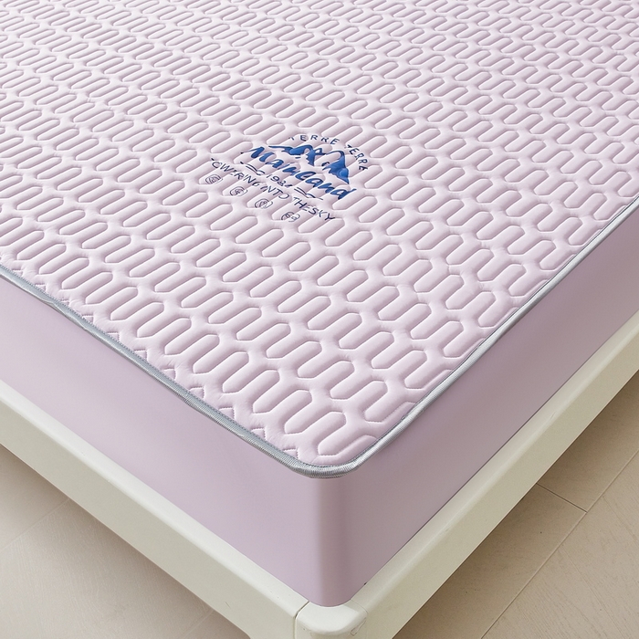 91家纺网 家纺一手货源 找家纺 LIFE.丽芙 2024新款乳胶凉席素色-富士山烫画床笠款 风铃紫