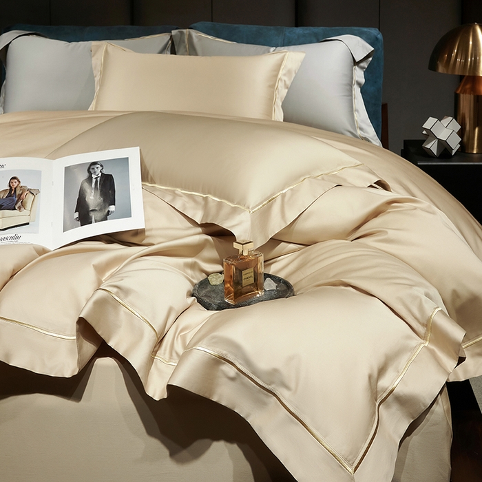 91家纺网 家纺一手货源 找家纺 榻尚家居 2024新款亲肤舒适海岛棉四件套--魅 魅-香槟