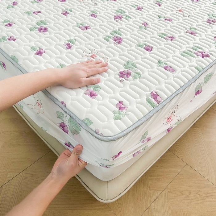 91家纺网 家纺一手货源 找家纺 LIFE.丽芙 2024年新品0.4乳胶凉席加厚床笠款三件套图片二 葡萄园