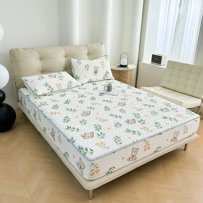 91家纺网 家纺一手货源 找家纺 （总）LIFE.丽芙 2024年新品0.4乳胶凉席加厚床笠款三件套图片二