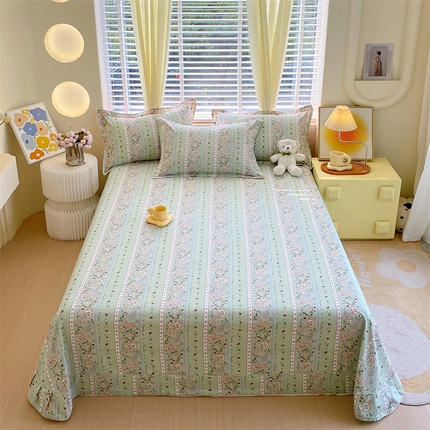 91家纺网 家纺一手货源 找家纺 （总）宝齐莱家纺 2024新款13372全棉印花四件套单品系列-床单