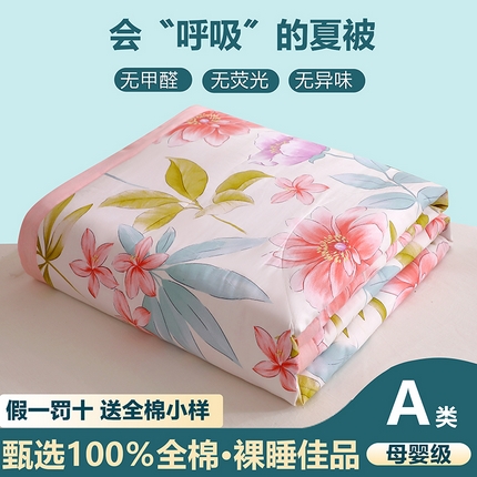 91家纺网 家纺一手货源 找家纺 （总）金柚子2024新款全棉印花夏凉被