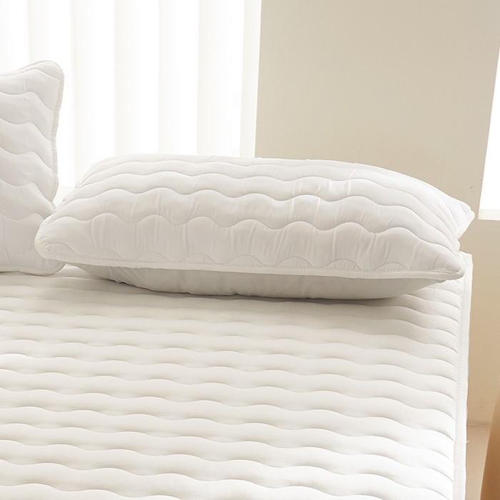 91家纺网 家纺一手货源 找家纺 LIFE.丽芙 2024新款原棉夹棉枕套-四季款 本白