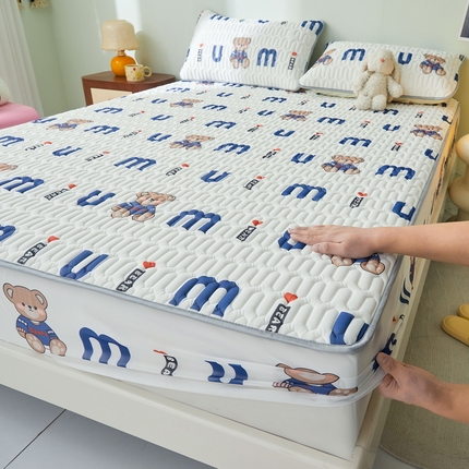 LIFE.丽芙 2024年新品0.4乳胶凉席加厚床笠款三件套图片一 妙妙熊