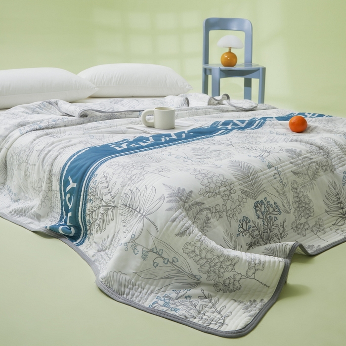 91家纺网 家纺一手货源 找家纺 LIFE.丽芙 2024年新品韩式风凉感丝夏被-跑量 格罗