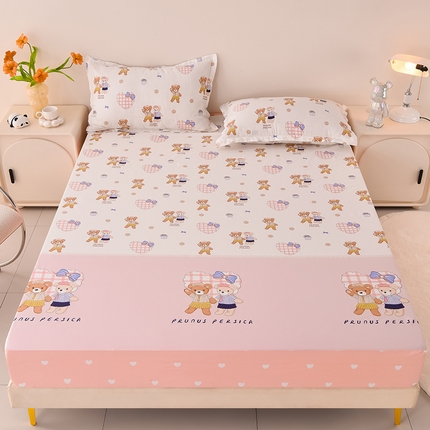 床笠人家 2025新款全棉印花防水床笠防水隔尿透气-印花防水床笠 甜蜜告白