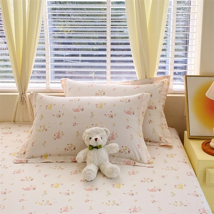 宝齐莱家纺 2024新款13372全棉印花系列单品枕套 集美