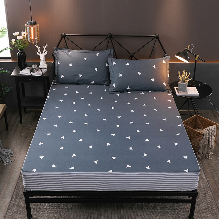 91家纺网 家纺一手货源 找家纺 床笠人家 2025新款全棉印花防水床笠防水隔尿透气-印花防水床笠 首尔之约