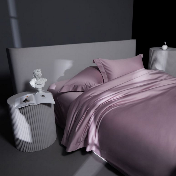 91家纺网 家纺一手货源 找家纺 2024新款定织新布种S120长绒棉四件套-黛西 熏衣紫