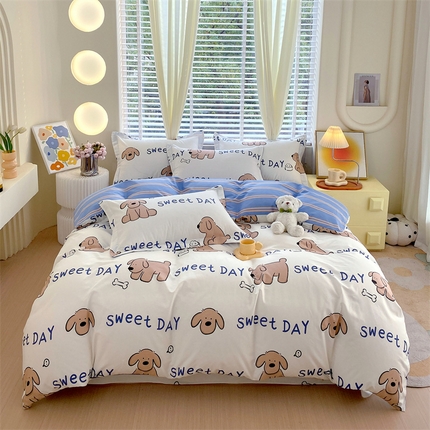 91家纺网 家纺一手货源 找家纺 （总）宝齐莱家纺 宝齐莱家纺 2024新款13372全棉印花系列四件套