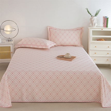 91家纺网 家纺一手货源 找家纺 （总）金泰莱 2025新款原棉全棉老粗布凉席三件套全棉床单纯棉床单软凉席