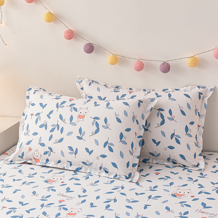 91家纺网 家纺一手货源 找家纺 床笠人家 2025新款全棉印花防水床笠防水隔尿透气-印花防水床笠 安琪儿