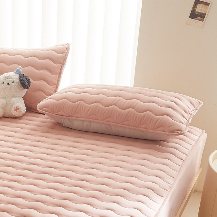 91家纺网 家纺一手货源 找家纺 LIFE.丽芙 2024新款原棉夹棉枕套-四季款 豆沙