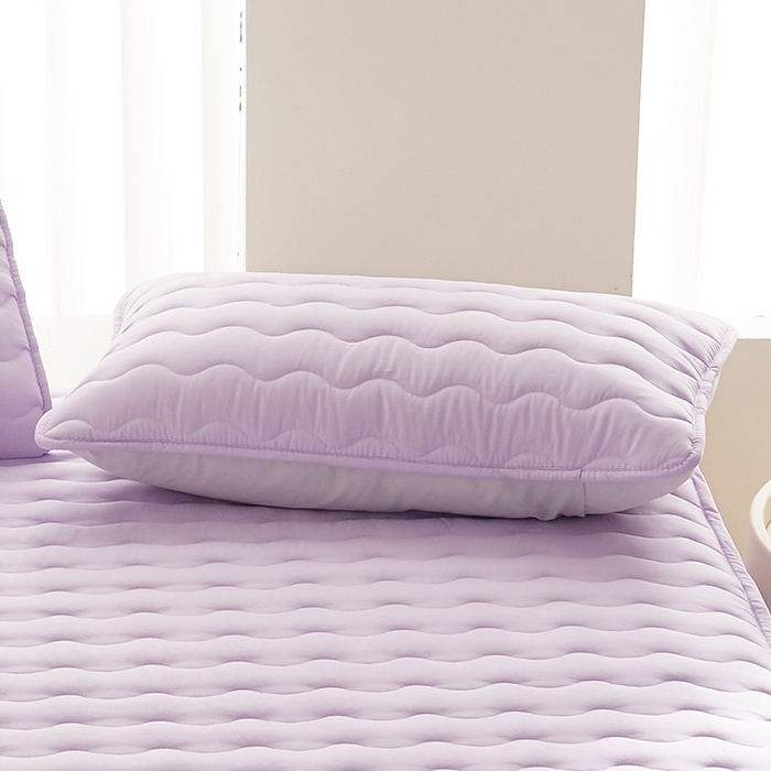 91家纺网 家纺一手货源 找家纺 LIFE.丽芙 2024新款原棉夹棉枕套-四季款 优雅紫