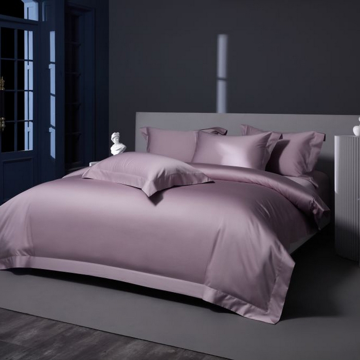 91家纺网 家纺一手货源 找家纺 2024新款定织新布种S120长绒棉四件套-黛西 熏衣紫