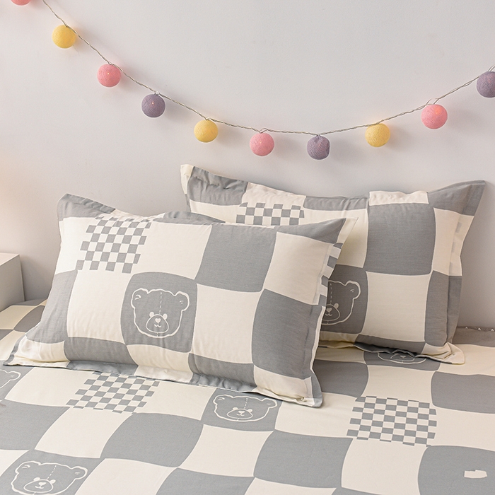 91家纺网 家纺一手货源 找家纺 床笠人家 2025新款全棉印花防水床笠防水隔尿透气-印花防水床笠 班尼熊