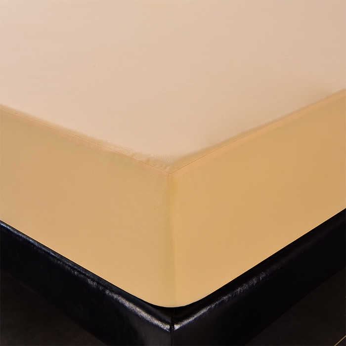 91家纺网 家纺一手货源 找家纺 床笠人家 2025新款全棉纯色防水床笠防水隔尿透气-纯色防水床笠 黄色