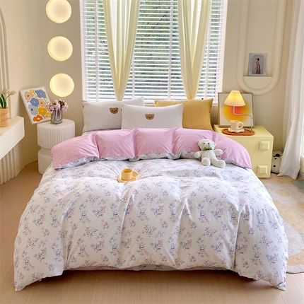 91家纺网 家纺一手货源 找家纺 （总）宝齐莱家纺 2024新款13372全棉印花系列单品被套