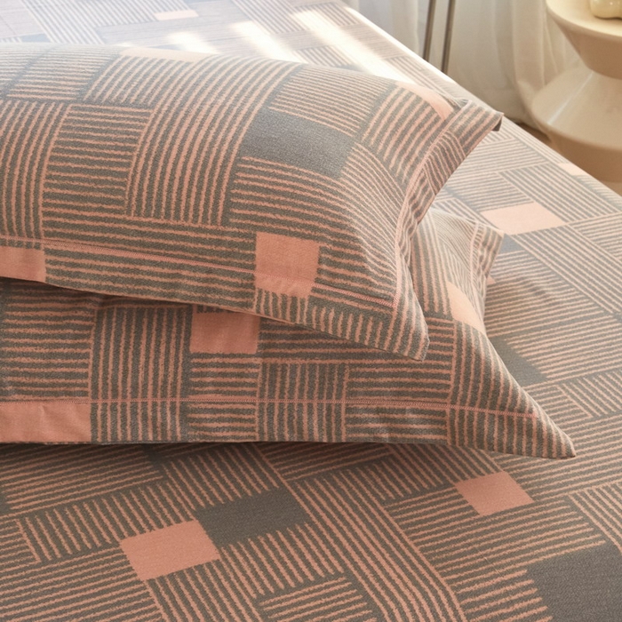 91家纺网 家纺一手货源 找家纺 金纱玉纺家纺 2024新款加厚AB版四件套奥莱-灰